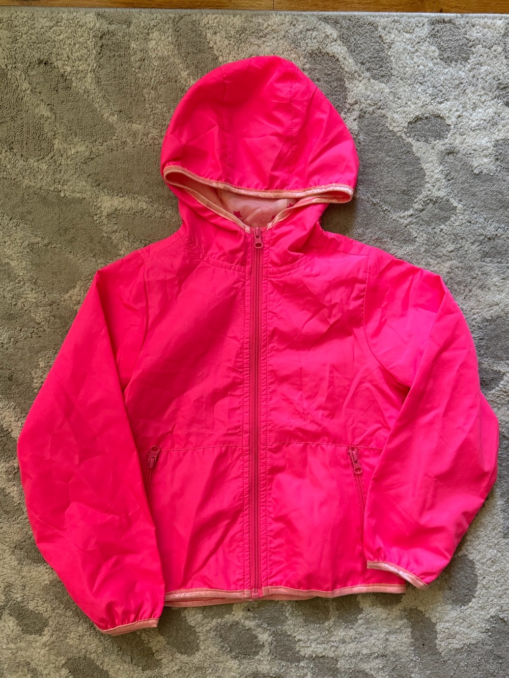 Joe Boxer Neon Pink Hooded Wind Breaker
